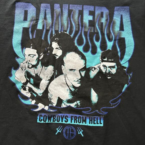 Pantera Men's Cowboys From Hell Flame Band Members Black Tee T-Shirt XXXL NWOT - Picture 2 of 5